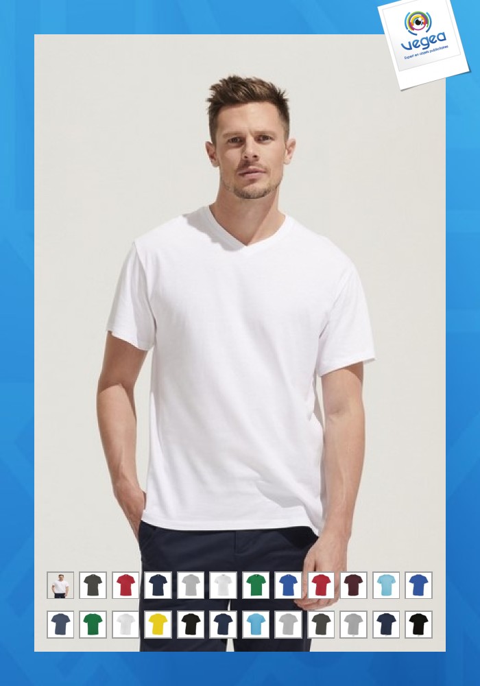 T-shirt col v publicitaire 150g/m² victory