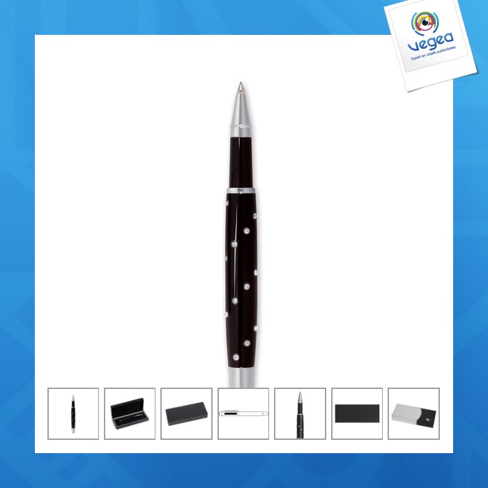 Stylo plume publicitaire et roller par swarowski riga