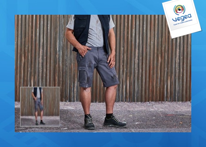 Short de travail publicitaire russell workwear