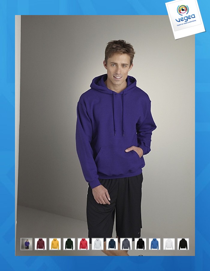 Sweat-shirt publicitaire capuche enfant gildan