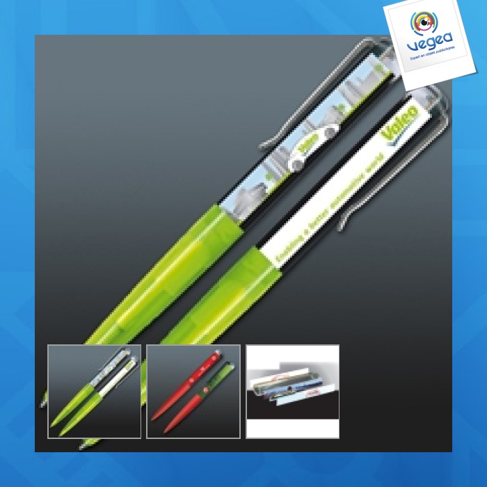 Stylo personnalisable avec insert flottant large