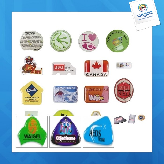 Sticker epoxy personnalisable - autocollant doming