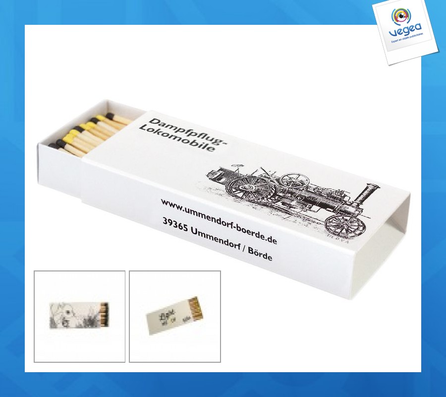 Boîte promotionnelle de 35 allumettes longues