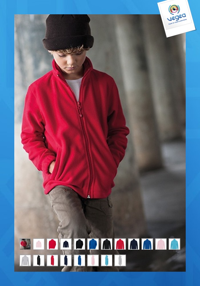 Veste micropolaire enfant zippée kariban