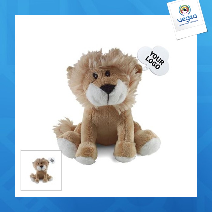 Peluche lion publicitaire