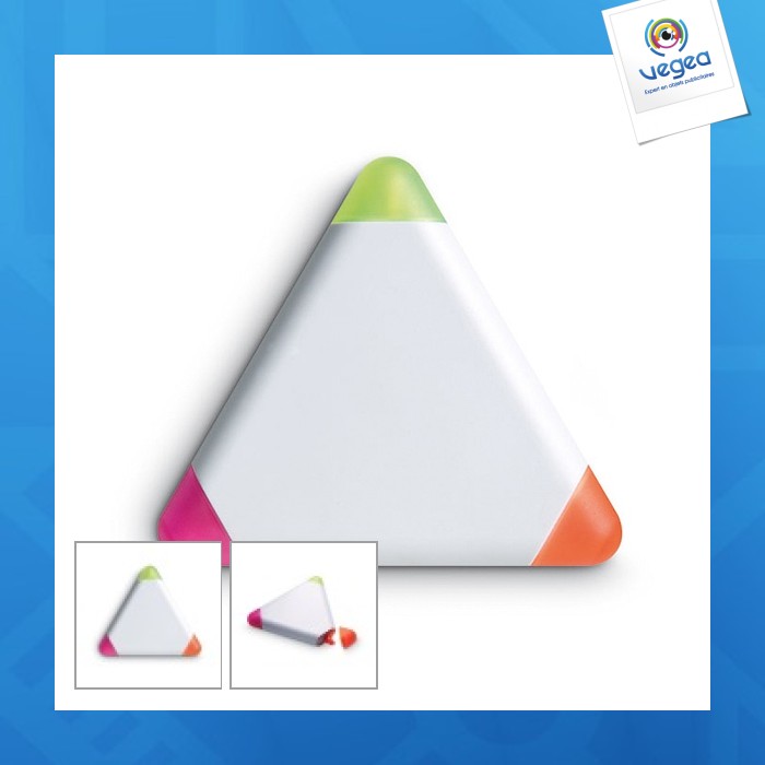 Triangulo - surligneur personnalisable 3 coul.triangulaire