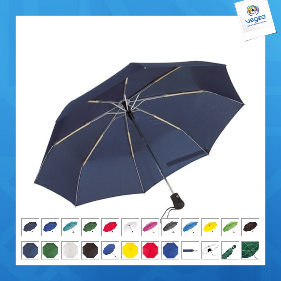 Parapluie publicitaire tempête pliable automatique