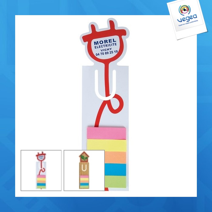Marque page promotionnel carton avec repositionnables