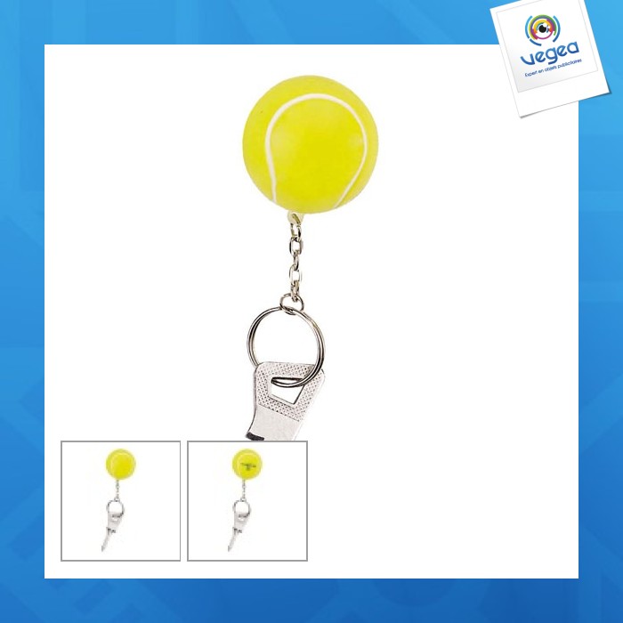 Porte-clés personnalisable antistress tennis