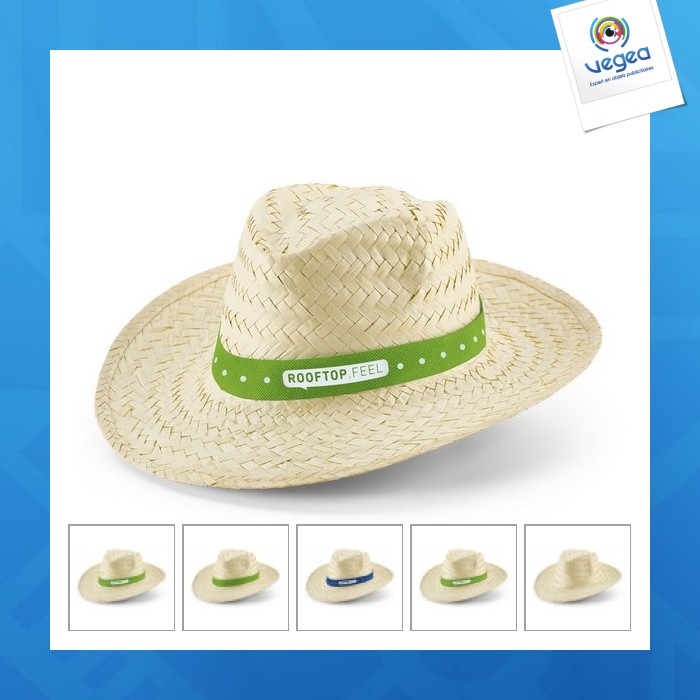 Chapeau de paille personnalisé naturel