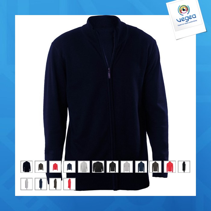 Cardigan homme zippé kariban