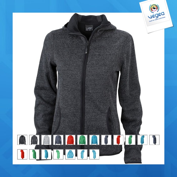 Veste polaire publicitaire tricot femme - james nicholson
