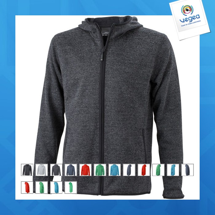 Veste polaire publicitaire tricot homme - james nicholson
