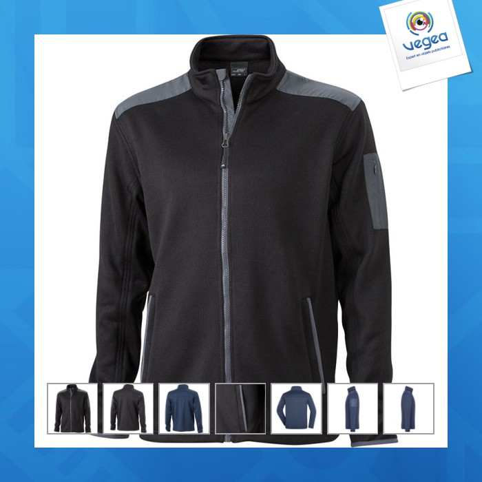 Veste polaire personnalisable tricot homme - james nicholson