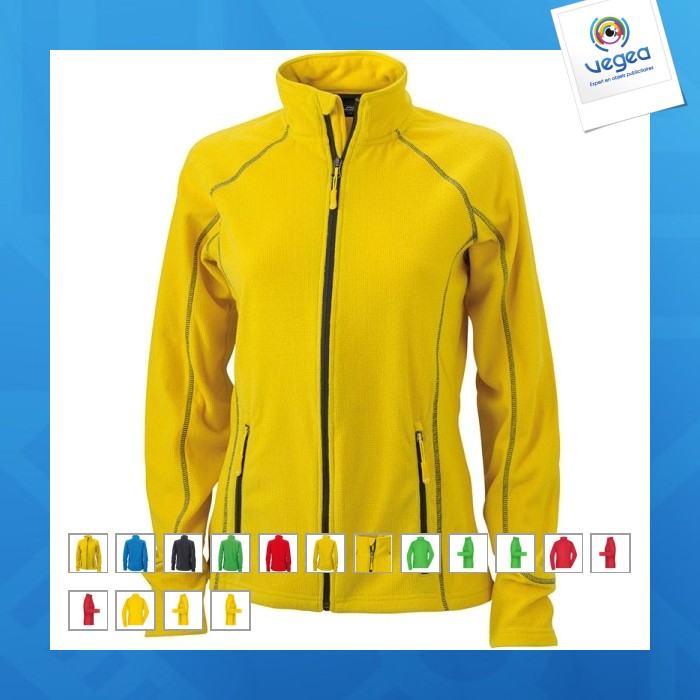 Veste polaire avec logo sport femme - james nicholson