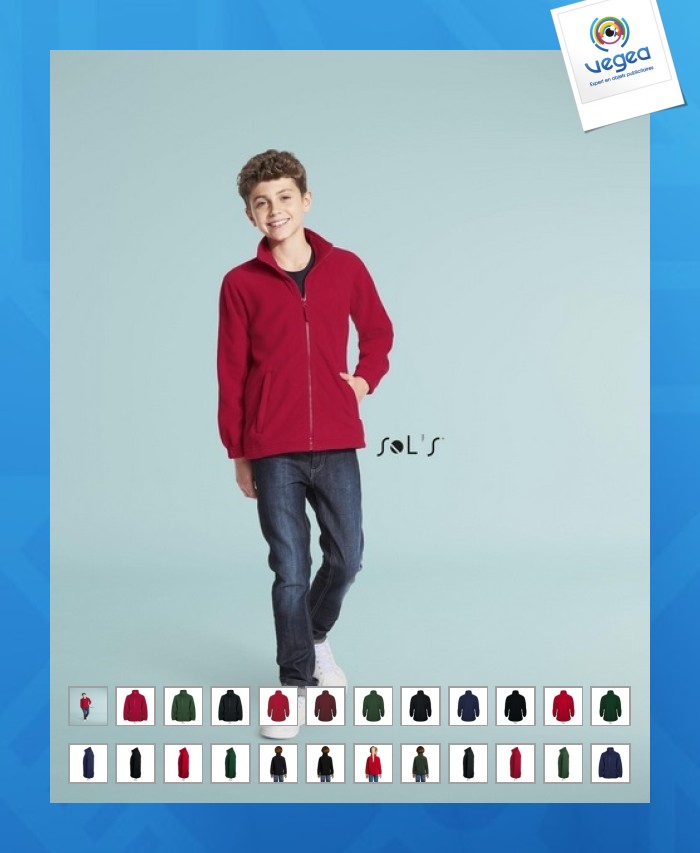 Veste polaire zippée enfant north