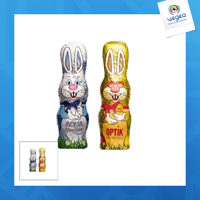 Lapin de pâques personnalisé en chocolat 40g