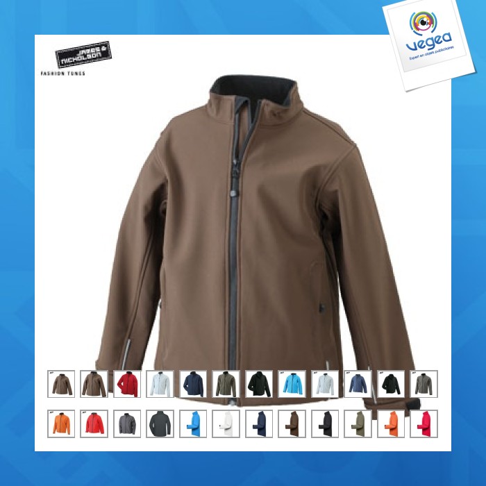 Veste softshell personnalisée homme - james nicholson
