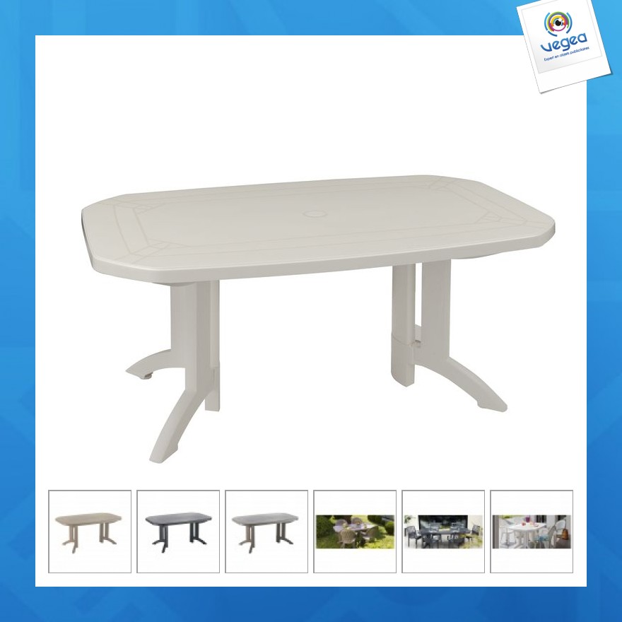 Table de jardin personnalisable 165cm