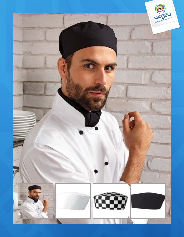 Calot personnalisable de cuisinier premier