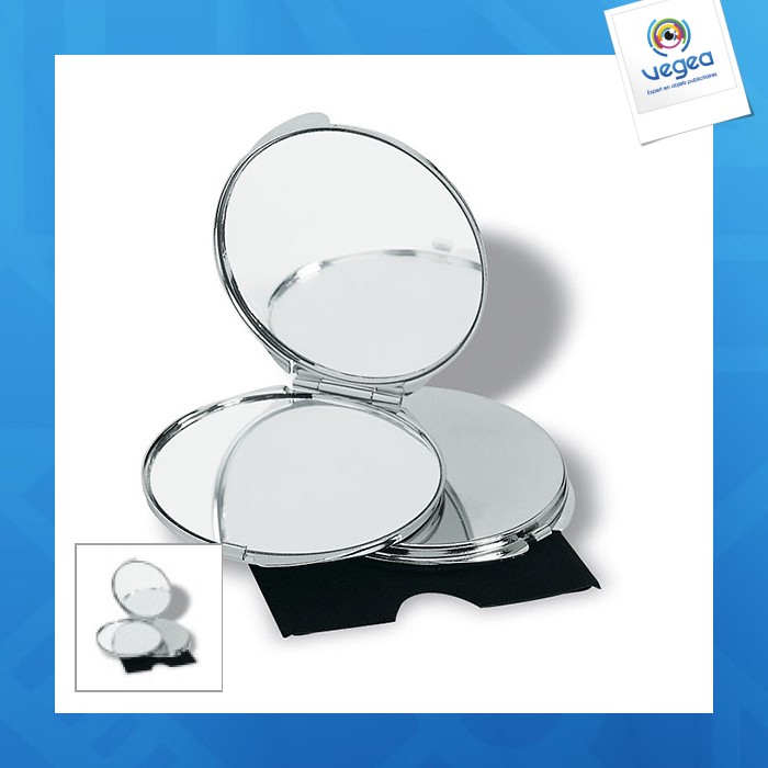 Double miroir personnalisé de luxe chromé