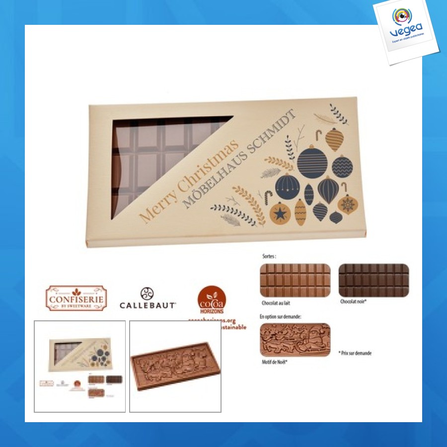 Chocolat au lait tablette de 100g en étui carton