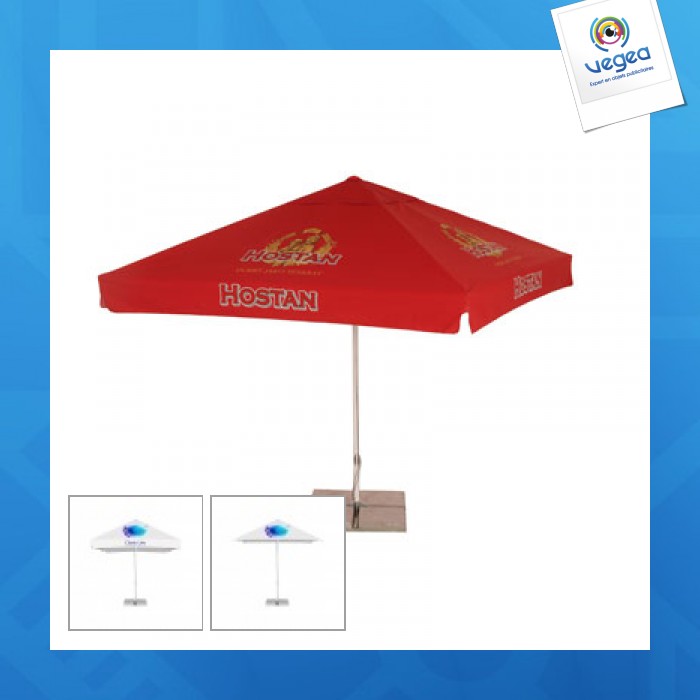 Parasol carré publicitaire 3m
