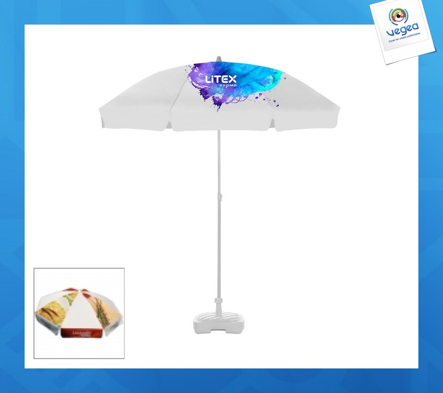 Parasol rond avec logo 2m
