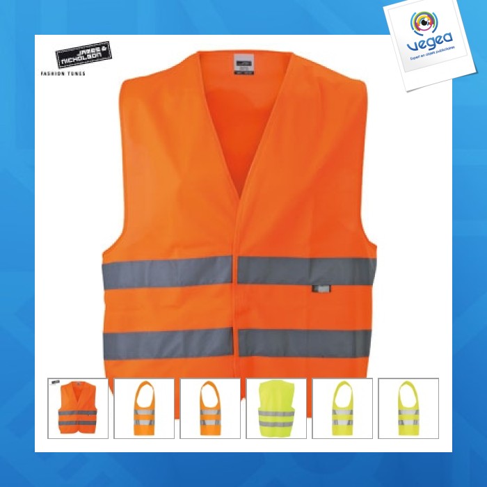 Gilet de sécurité personnalisé enfant - james nicholson