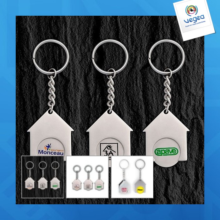 Porte-clés jeton personnalisé maison