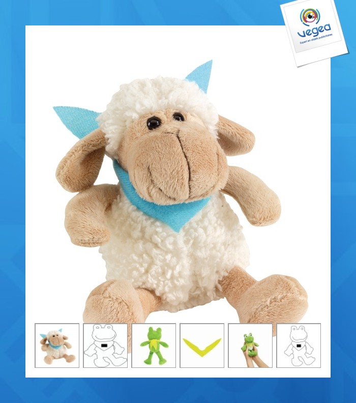 Peluche grenouille personnalisable "bernd"