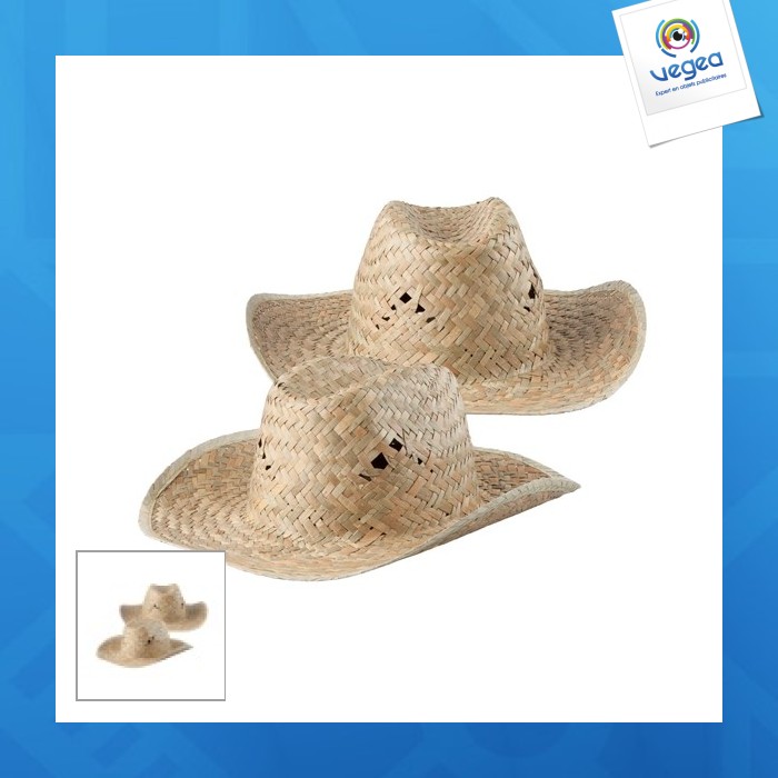 Chapeau de paille personnalisé bull