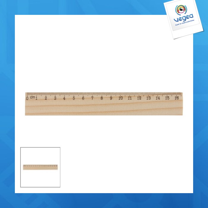 Règle en bois personnalisable 16cm