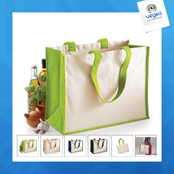 Sac publicitaire shopping en toile de jute
