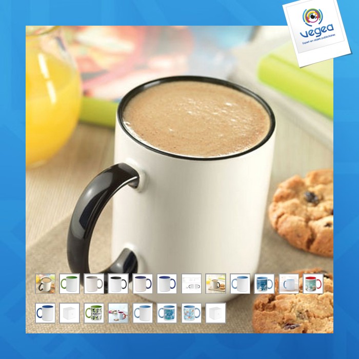 Mug publicitaire céramique 300ml pour marquage en quadri