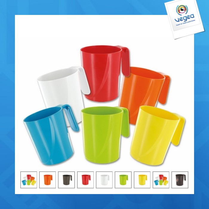 Mug publicitaire plastique abs 35cl ras bord