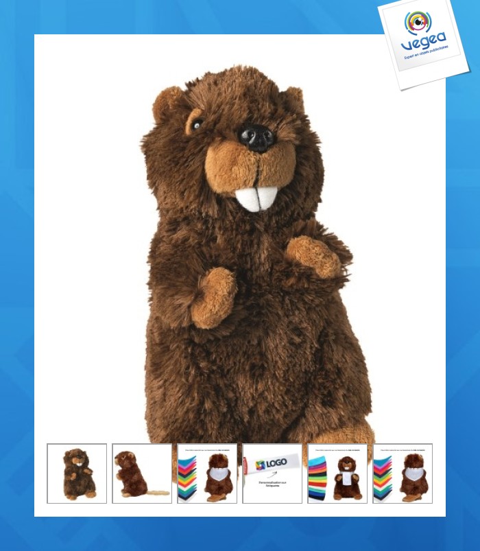 Peluche personnalisable castor - mbw