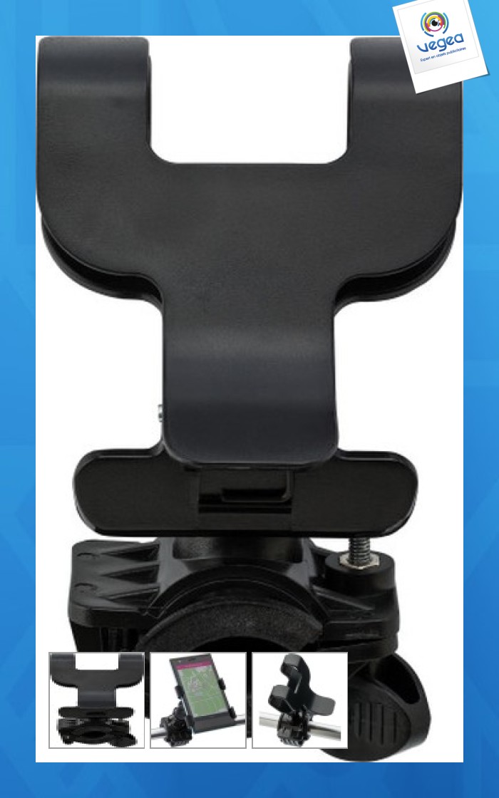 Support de téléphone avec logo multipositionnable pour vélo.