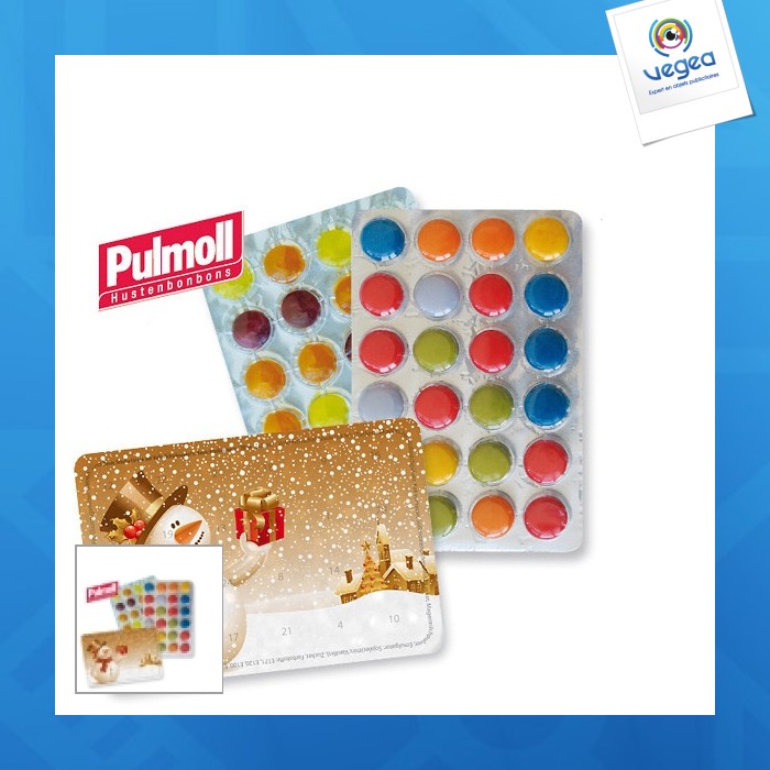 Le plus petit calendrier de l'avent publicitaire du monde motifs standard avec bonbons en chocolat