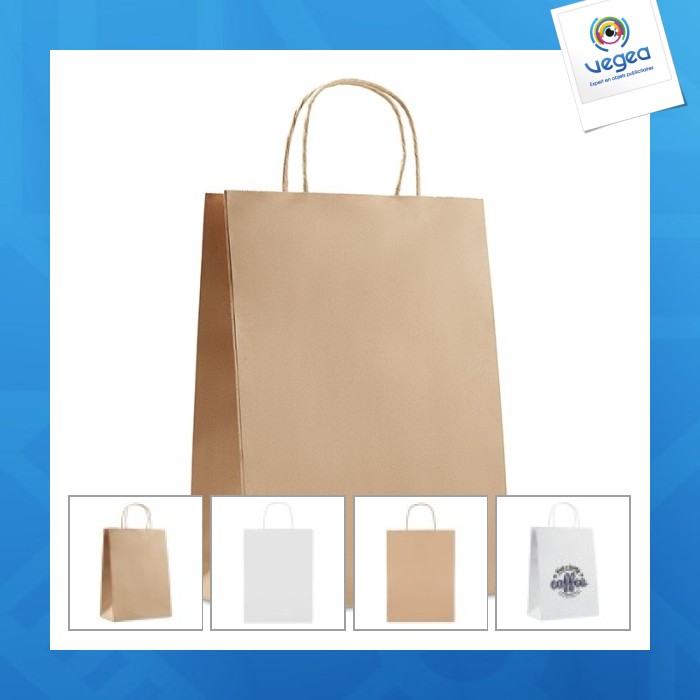 Grand sac en papier avec logo 150g/m²