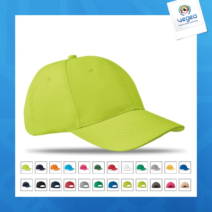 Casquette personnalisable baseball 6 pans