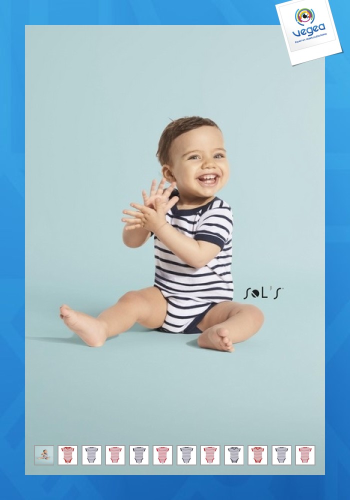 Body personnalisé marinière bébé
