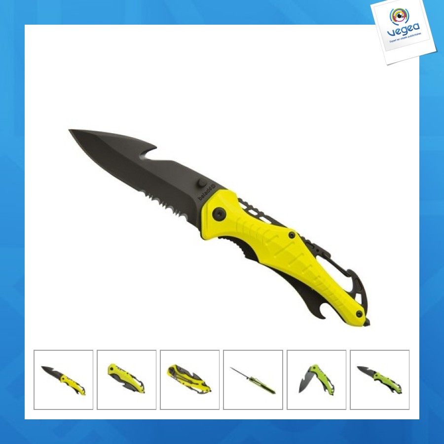 Couteau de sécurité 'emergency', jaune fluo