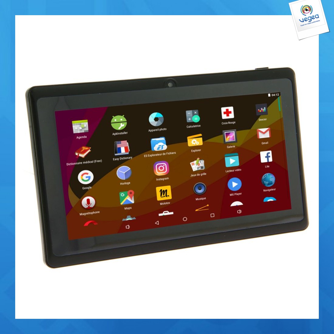 7'' tablet with 4 cores. wifi. bluetooth