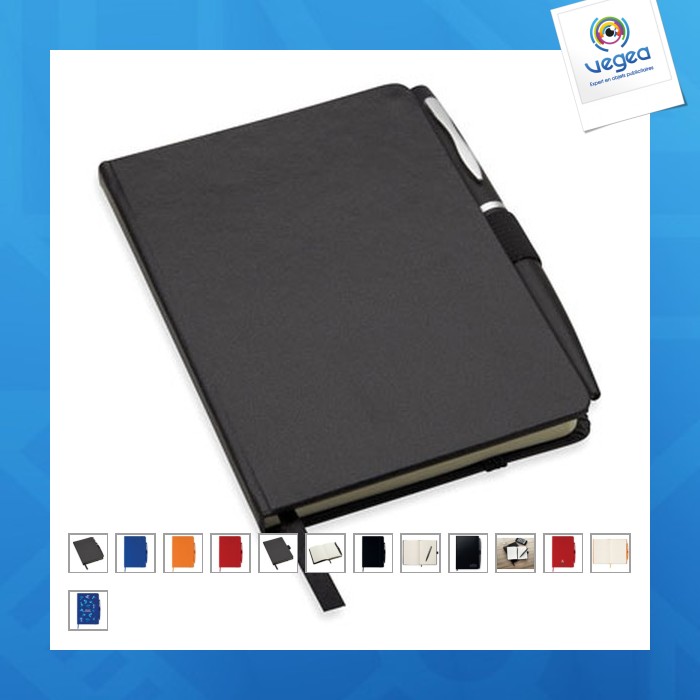 A5 hard cover notebook with pen 