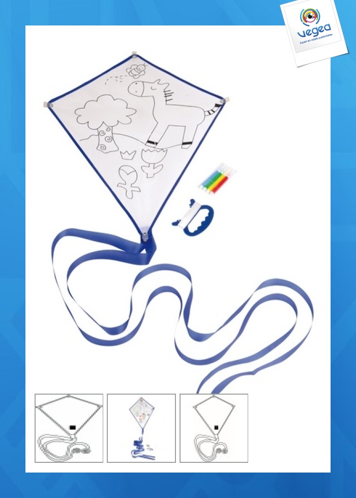 Artistic colouring kite 