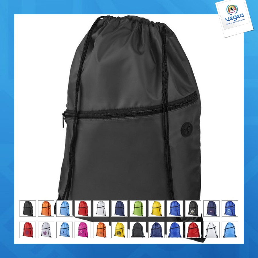 Backpack with zippered front pocket 