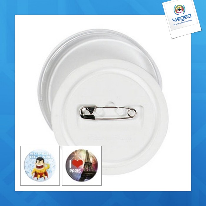 Lot De 100 Badge Personnalisable 58mm, Broches Rondes Vierges, Badge Bouton Broche Blanc Pin Bouton Parties De Boutons Pour Machine à Badges, Pour Artisanat Cadeaux Souvenirs Vêtements Badge