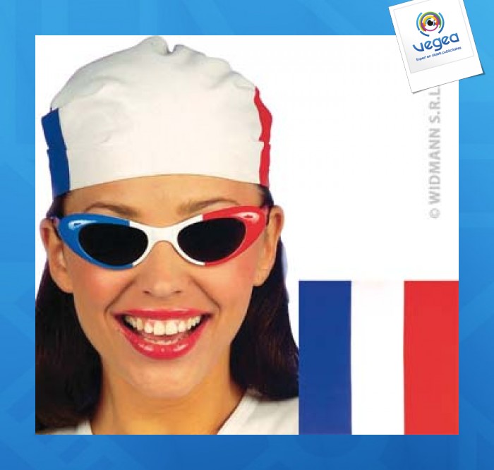 Bandana polyester france 55x55 cm party and disguise accessory