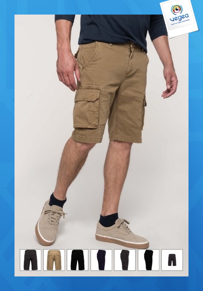 Bermudas, pantalones cortos con múltiples bolsillos, hombre personalizable, Bermudas, Pantalones cortos y pantalones